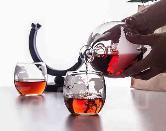 Набір Декантер Глобус 2 келиха, Штоф, Графін для міцних напоїв Кременчук