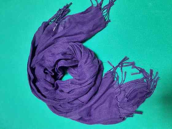 Шарф фиолетового цвета женский - размер шарфа приблизительно 170*65см, 100% полиэстер Киев