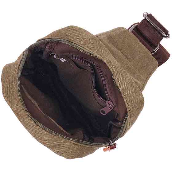 Сумка чоловіча через плече із щільного текстилю 21231 Vintage Оливкова Київ