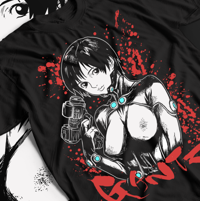 Футболка для хлопчика з аніме принтом Гантз Аніме Воман Гірл оверсайз (зріст від 165 до 180) Чорний AnimeJ0562m Дніпро - фото 1
