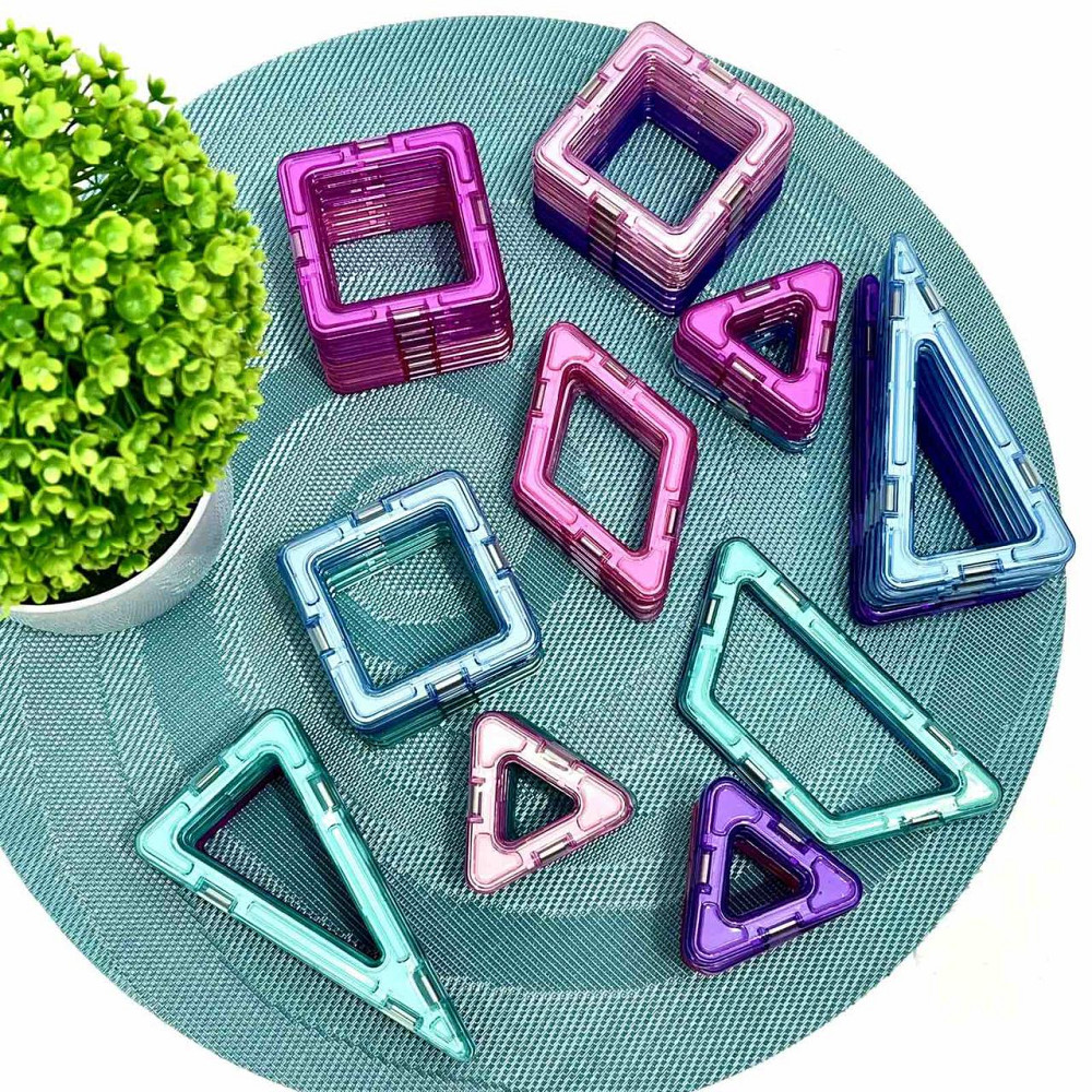 Конструктор магнітний Limo Toy 62 деталі кольорові блоки (LT8003) Чернігів - фото 5