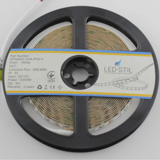 LED-STIL LED стрічка LED-STIL 2835 120 ШТ., DC 12V, 9,6 W, IP33, жовтий колір свічення Киев