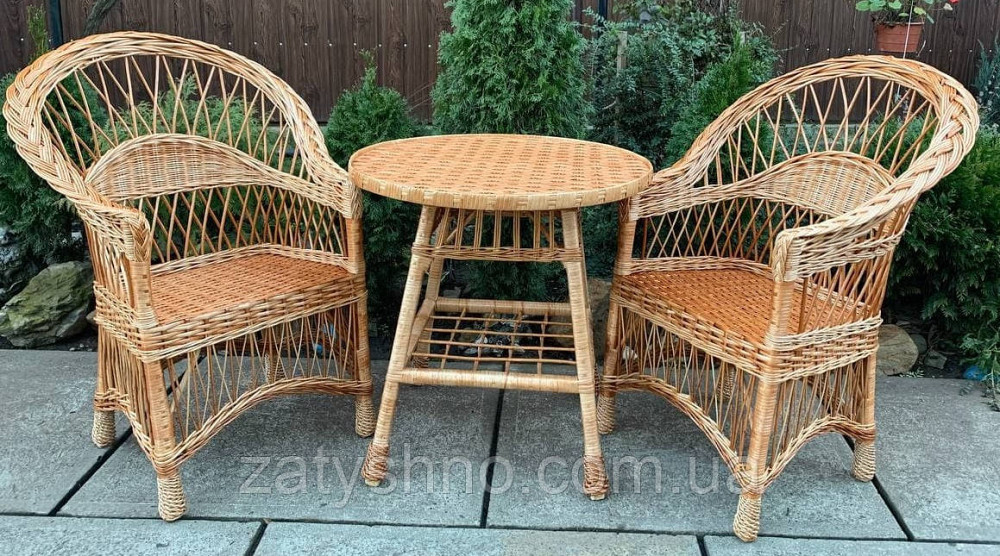 Набор плетеной мебели с двумя креслами и столиком Киев - изображение 3