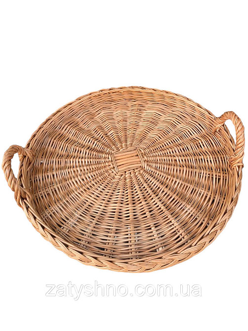 Кругла плетена таця Київ - фото 1