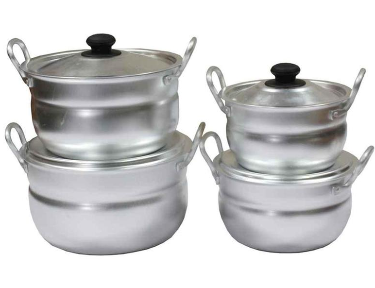 Набір каструль 4 предмети сферичні (каструлі 1,6/2,4/3,4/4,5л) алюміній Interos Житомир - изображение 1