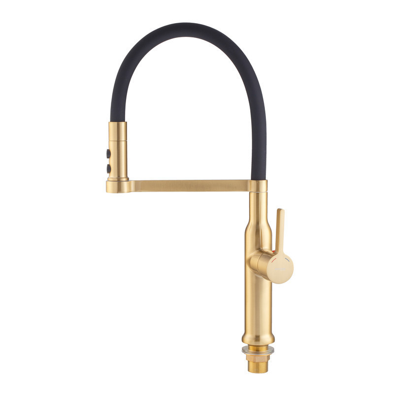 Змішувач для кухні MIXXUS PREMIUM PULL 017 BRUSHED GOLD REFL.BLACK (MI8280) ( 17689 ) Харків - фото 5