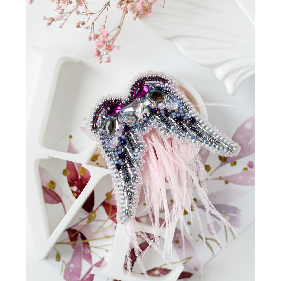 Набір для вишивання бісером прикраси "Окриляй" AD-202 на натуральному полотні Вінниця - фото 2