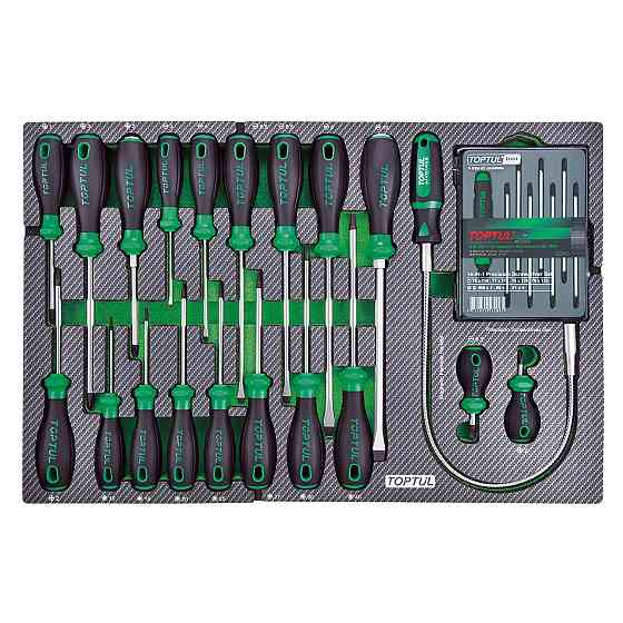 Тележка с инструментом (BUMPER SERIES) 7 секций 413ед. серый TOPTUL GE-41330 Одесса