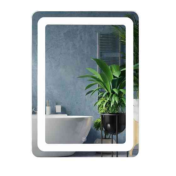 Дзеркало UNIO MRR-04 SQR-RA-S 600 x 800 mm LED FL з сенсором Тернопіль