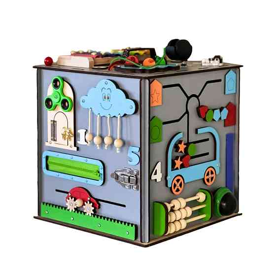 Развивающая игрушка Бизикуб TG3461117500, 30х30х30 см Серый Винница