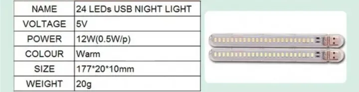 Мини фонарик на 24 светодиодов, USB лампа, LED светильник Коломия - фото 7