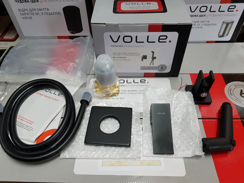 Гигиенический набор скрытого монтажа VOLLE SISTEMA L de la noche 1511.160104 черний Киев - изображение 2