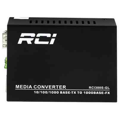 Медиаконвертер RCI 1G, SFP slot, RJ45, standart size metal case (RCI300S-GL) Винница