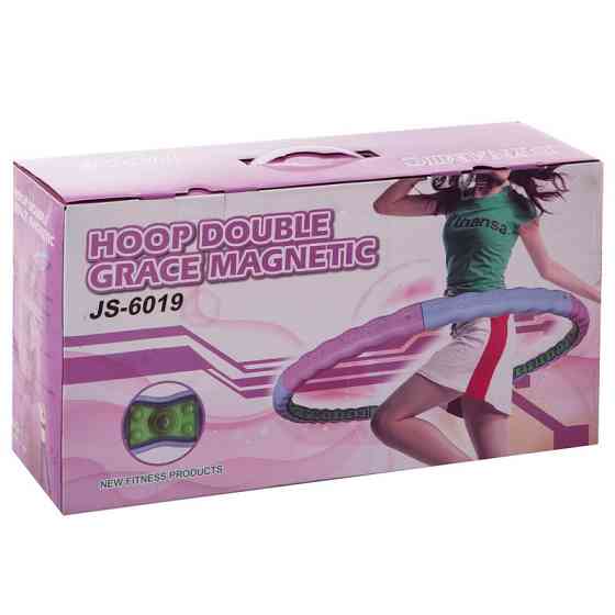Обруч массажный Hula Hoop DOUBLE GRACE MAGNETIC JS-6019 Вишнёвое