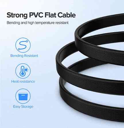 Кабель UGREEN US217 SATA 3 Data Cable 0.5m (Black)(UGR-30796) Киев