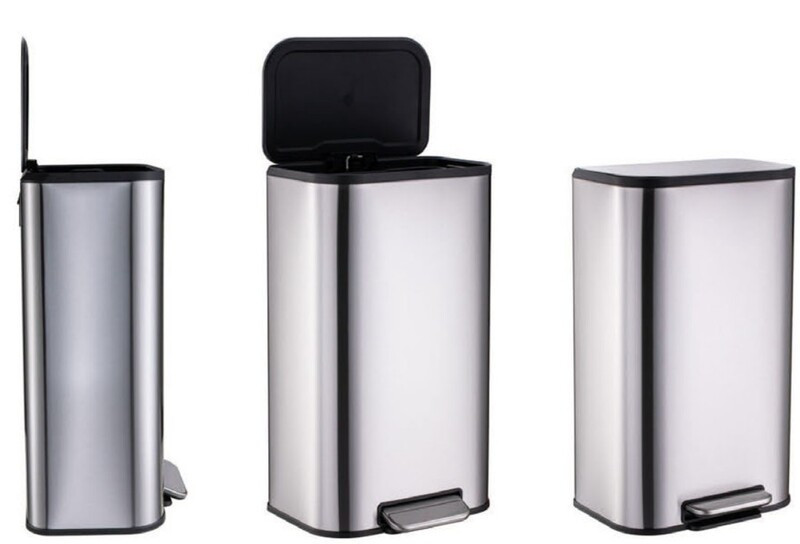 Прямоугольное мусорное ведро Mixxus Cubic-TC0112 12л с плавным закрытием, нержавеющая сталь Харьков - изображение 17