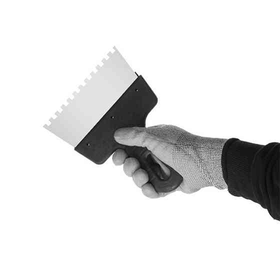 Шпатель із нержавіючої сталі, 150 мм, зуб: 6×6 мм INTERTOOL KT-2156 Київ