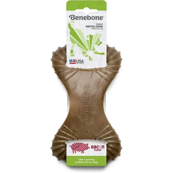 Жувальна іграшка для собак Бенебон Benebone Dental Chew Bacon іграшка зі смаком бекону для собак до 27 кг (розмір M) Вінниця