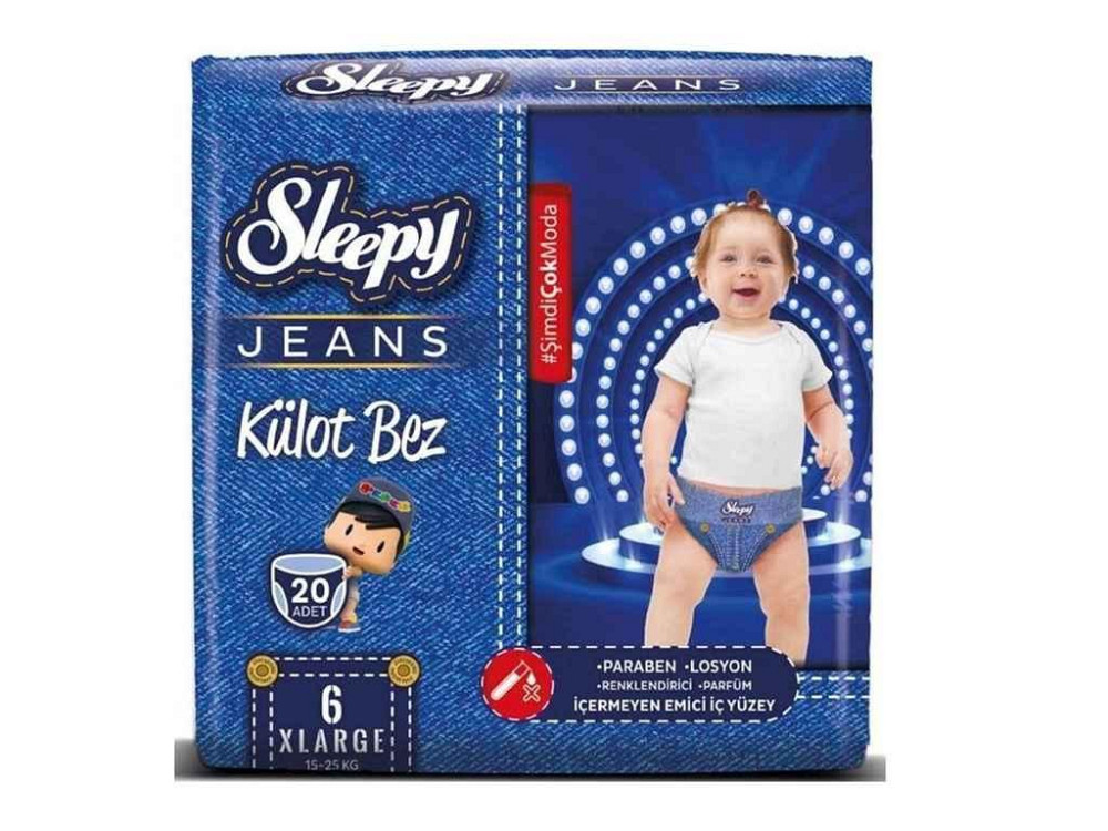 Подгузники-трусики (джинс) Large XL No6 (15-25кг) 20шт ТМ SLEEPY Киев - изображение 1