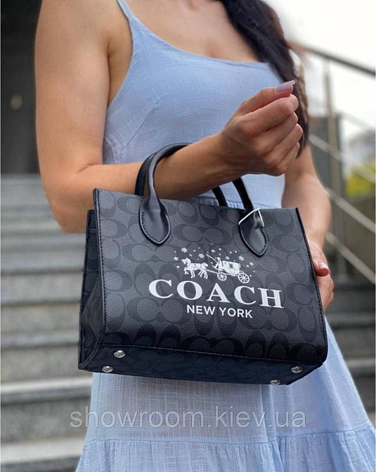 Женская серая сумка Coach (6612) Киев - изображение 2