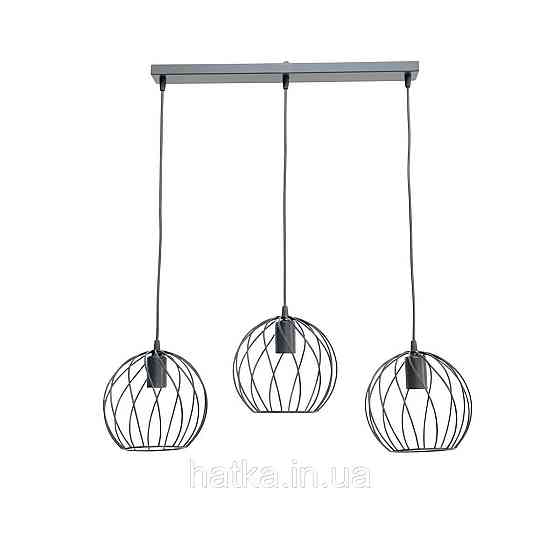 Подвесной светильник на три плафона VALESO TY406-3 Лофт черный E27 Киев