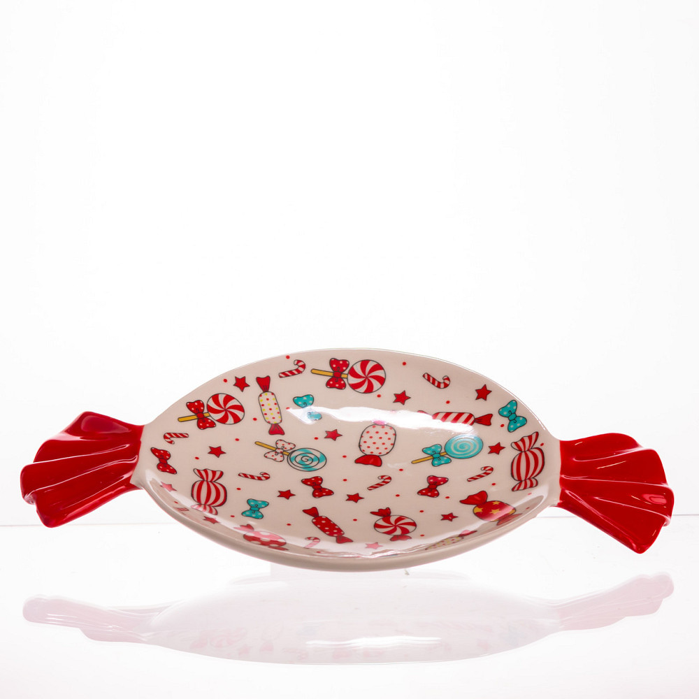 Новогодняя тарелка из фарфора Merry Christmas Ø15.5 см тарелка для десертов тарелки рождественские CR-1-24 Киев - изображение 1