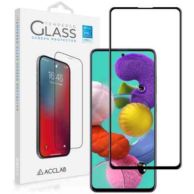 Скло захисне ACCLAB Full Glue Samsung A71 Black (1283126508622) Вінниця