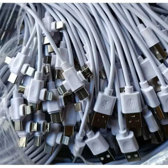 Кабель FAST CHARGE 3в1 Type-C, Lightning, microUSB хрестовина: універсальний швидкий зарядний провід Одеса
