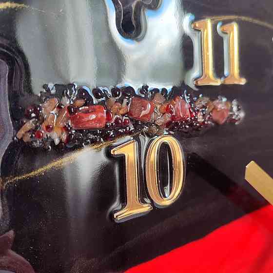 Настінний годинник Карта Німеччини 60х45см з епоксидної смоли ручної роботи Дніпро