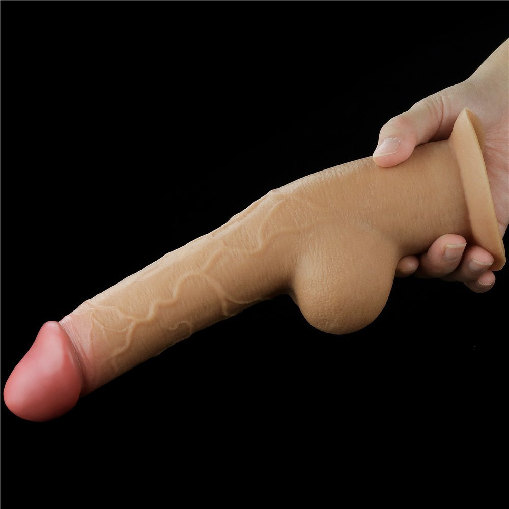 Реалістичний силіконовий фалоімітатор 9.5'' DUAL LAYERED Sex Aura Київ - фото 6