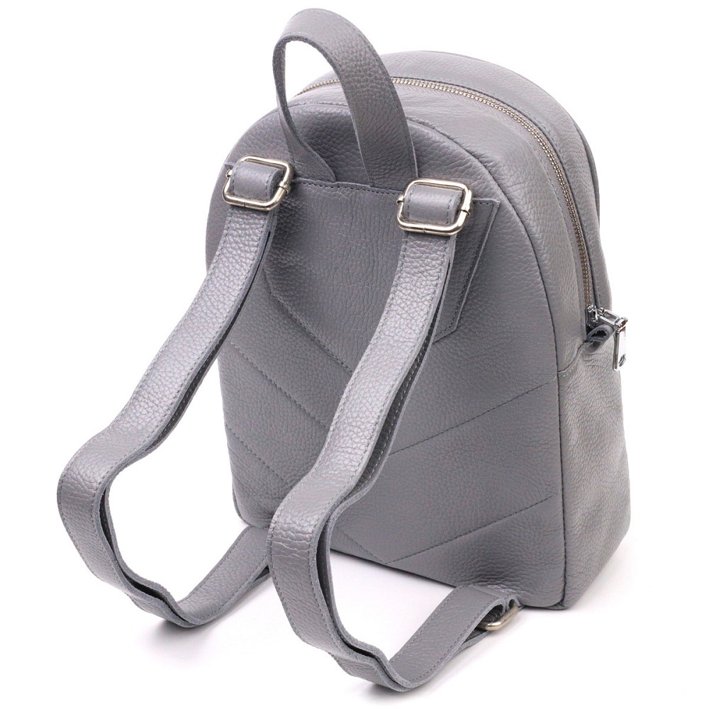 Шкіряний жіночий рюкзак з натуральної шкіри Shvigel 16308 Сірий Київ - фото 2