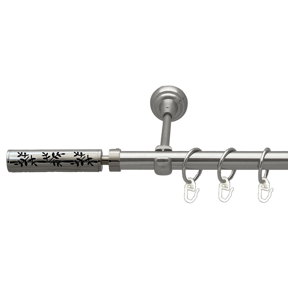 Карниз Orvit Апрілія металевий однорядний відкритий Нержавіюча Сталь 19 мм 160 см (00-00015926) Львов - изображение 1