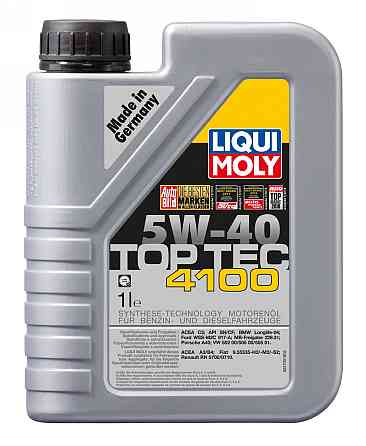 LIQUI MOLY 9510 Top Tec 4100 SAE 5W-40 — Синтетична моторна олива Low SAPS | Для бензинових і дизельних двигунів з DPF та каталіза Ковель
