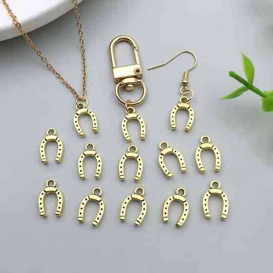 Набор золотистых мини-подков для украшений – 10 шт Киев