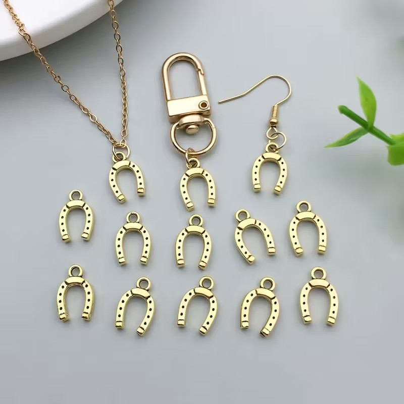 Набор золотистых мини-подков для украшений – 10 шт Киев - изображение 4