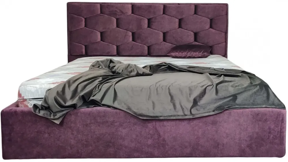 Ліжко BNB Octavius Premium 90 х 200 см Simple З додатковою металевою цільнозварною рамою Фіолетовий Київ - фото 2