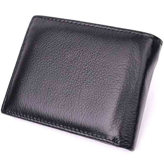 Удобное мужское портмоне из натуральной кожи ST Leather 22482 Черный Киев