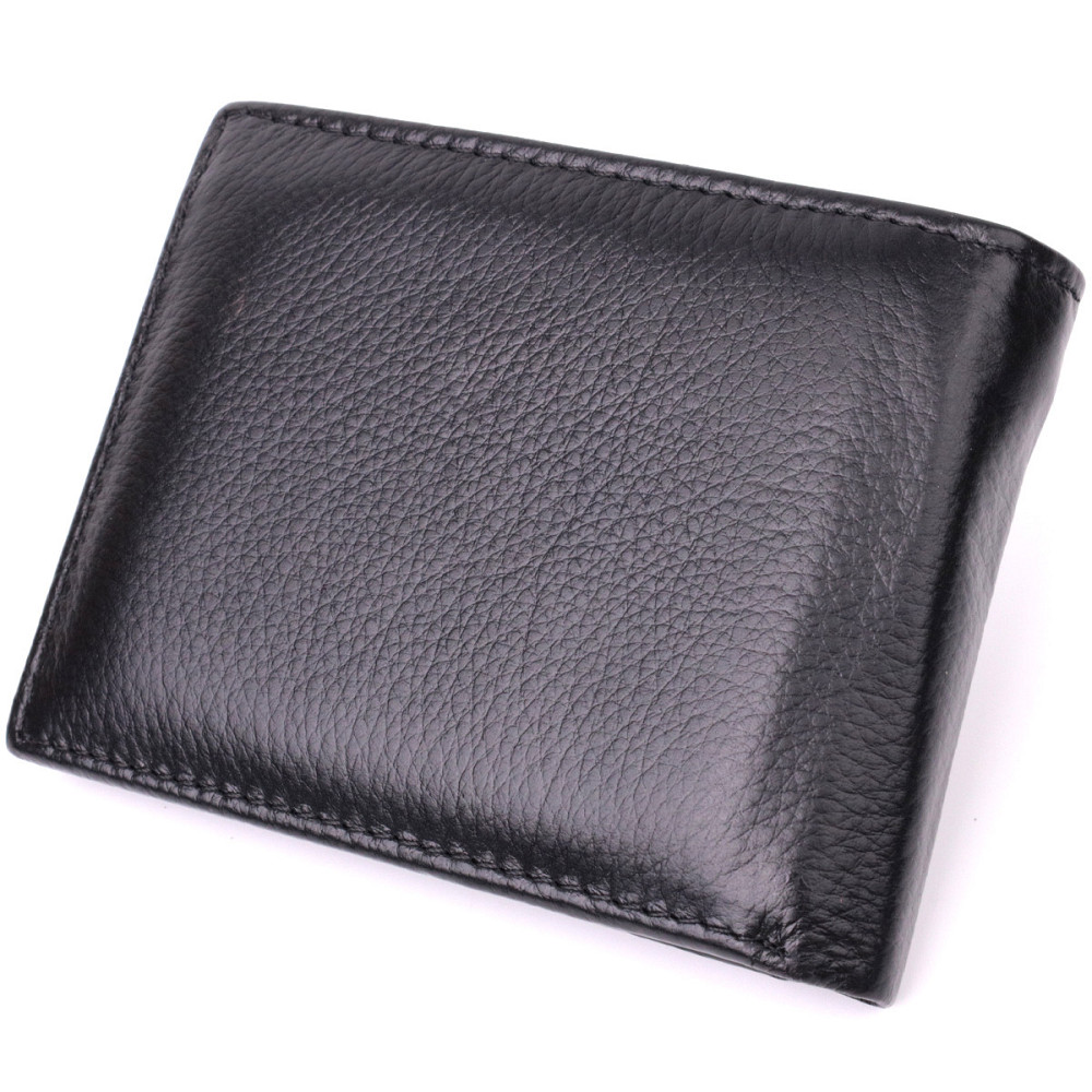 Удобное мужское портмоне из натуральной кожи ST Leather 22482 Черный Киев - изображение 6