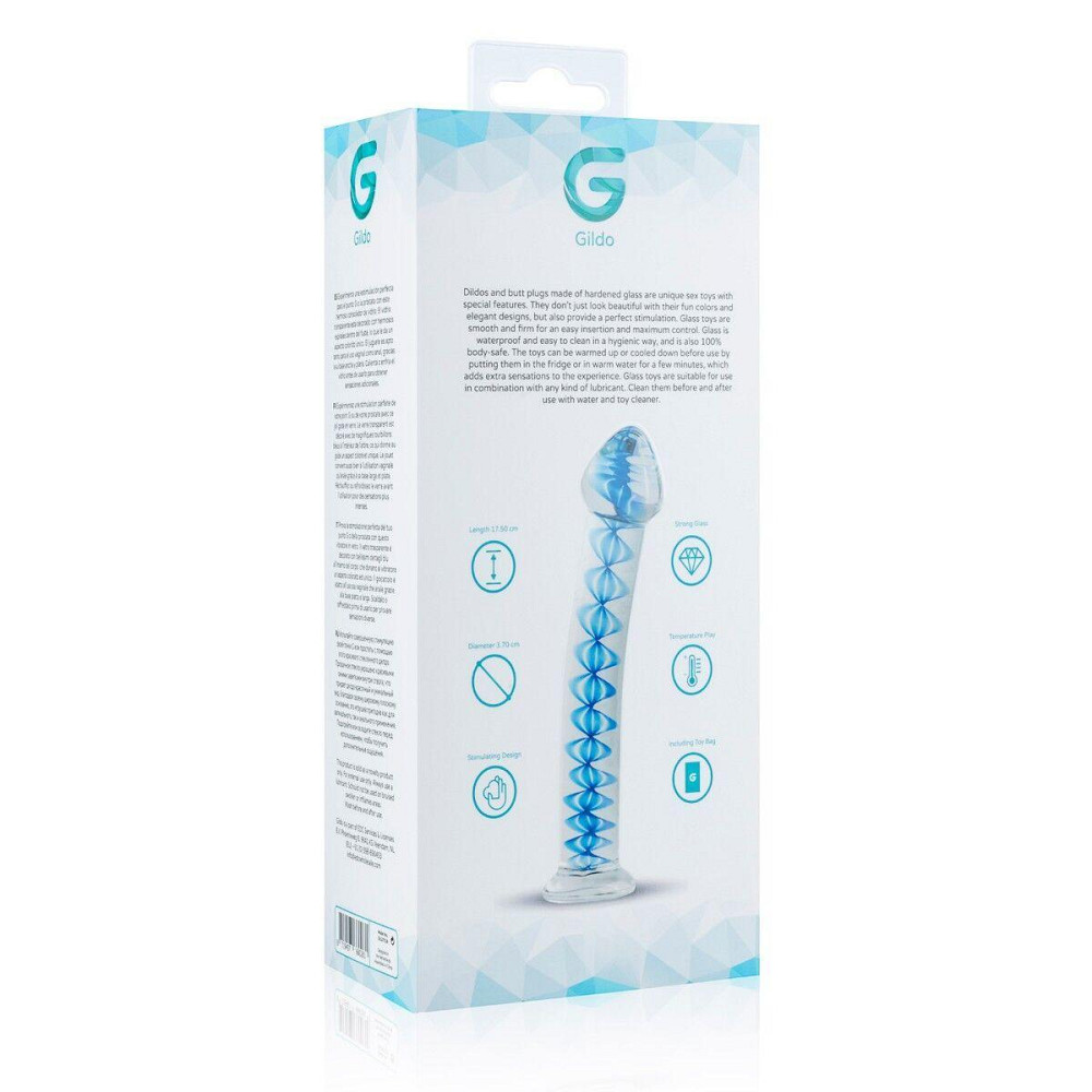 Скляний дилдо Gildo Glass Dildo No. 4, для точки G та простати Sex Aura Київ - фото 5
