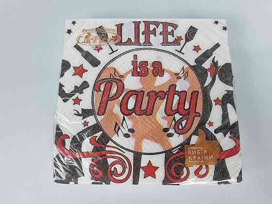 Паперова двошарова серветка (ЗЗДЗЗ, 16 шт.) La Fleur "Party" 1045 (1 пачка) Харків