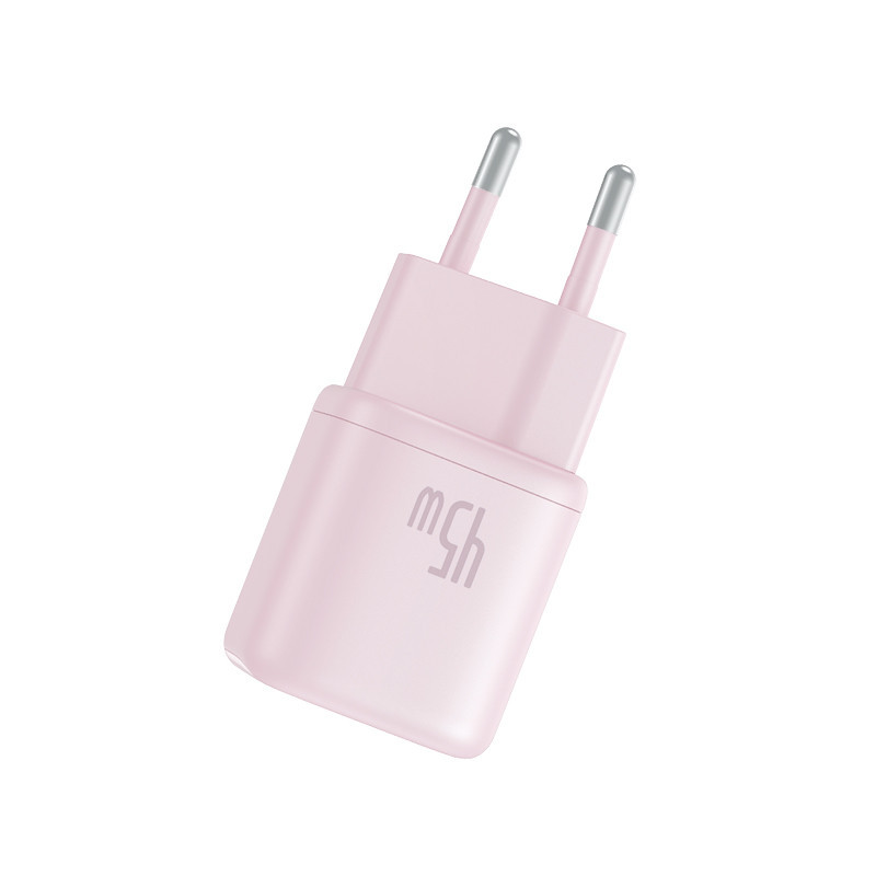 Мережевий зарядний пристрій Baseus PicoGo GaN Fast Charger 1C 45W EU Baby Pink Київ - фото 5
