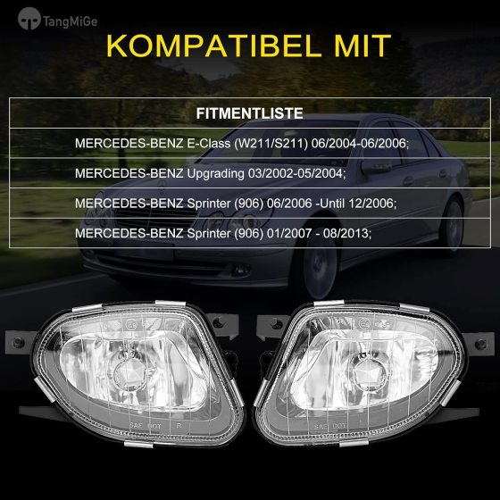 Протитуманні фари TangMiGe для Mercedes-Benz E-класу (2003–2009) Луцк