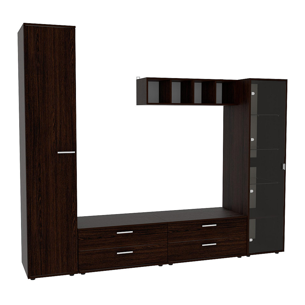 Стенка в гостиную Hugo-4, Венге Магия, 2480х520х2120 Львов - изображение 1