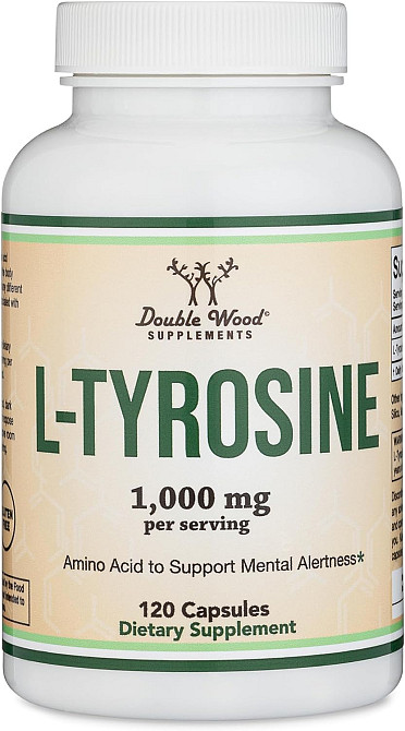 L-тирозин Double Wood L-Tyrosine 1000 mg (на 2 капсулы) 120capsules Луцк - изображение 1