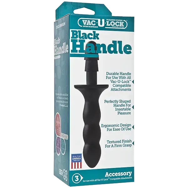 Тримач-руків’я Doc Johnson з кріпленням Vac-U-Lock - Black Handle для іграшок Львів - фото 2