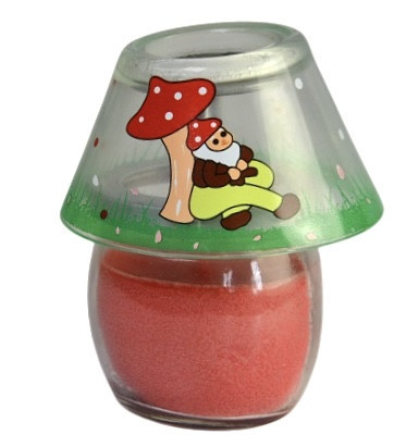 Свічка в скляній банці "Гном заснув під грибом", 6x9 см. Рівне - фото 1