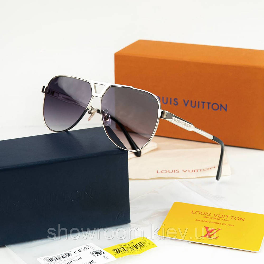 Солнцезащитные мужские очки авиаторы LV1586 gradient Lux Киев - изображение 2