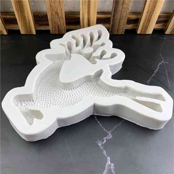 Молд силиконовый Олень 14 на 14 см серый Киев