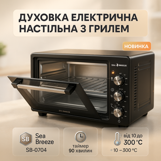 Печи электрические, Электрическая печь для дачи, Электропечь с духовкой настольная CJ-92 Львов
