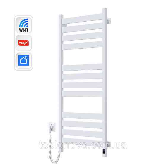 Сушарка для рушників Largo 500х1200 Sensor з Wi-Fi, ліва з таймером, білий оксамит Чернівці